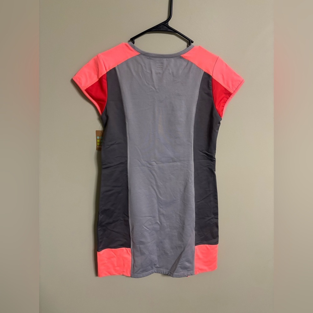 Title Nine Size Large Gidget Dress Cap Sleeve Color Block Scuba Stretch New Golf - Picture 2 of 8